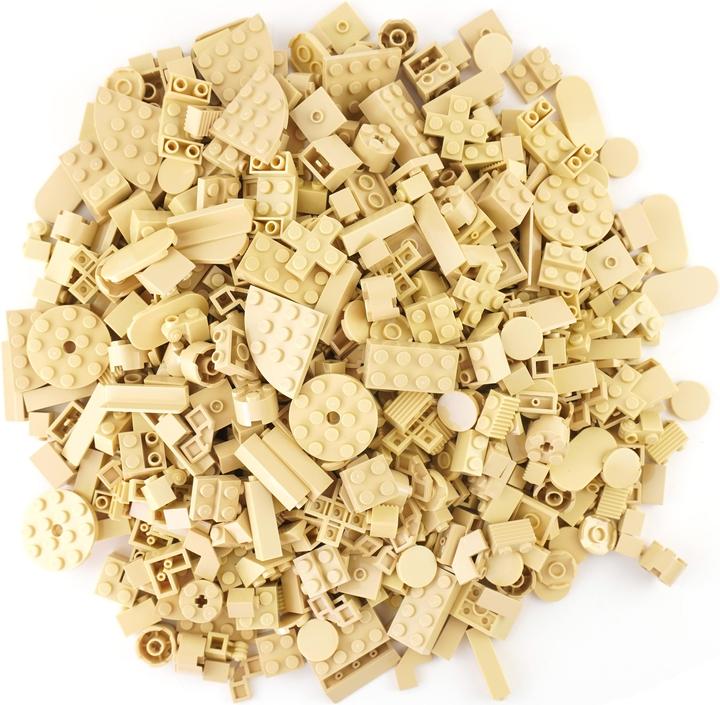 Actual product image LEGO bricks beige mixed - 100 pieces - Tan bricks mix - NEW (LEGO Accessories)