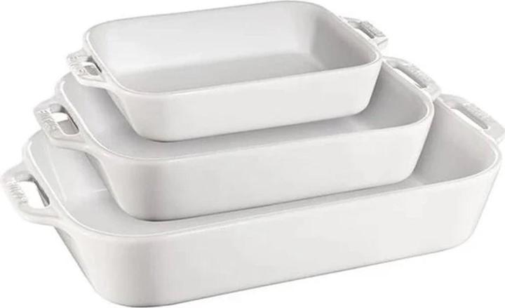 Productafbeelding Staub Ceramic ovenschaal set van 3: 20x16cm + 27x20cm + 34x24cm wit **