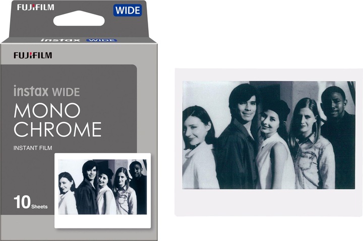 Actual product image Fujifilm Instax Wide 10 sheets Monochrome (Instax Wide 300)