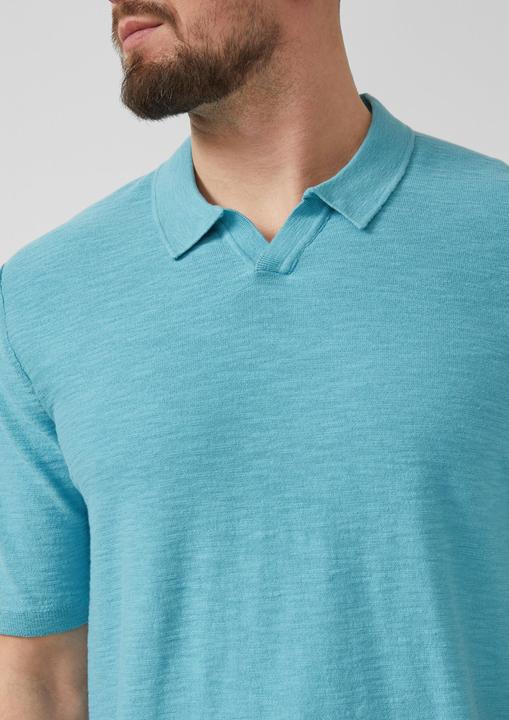 Produktbild s.Oliver Strick-Poloshirt in Flammgarnstruktur (3XL)