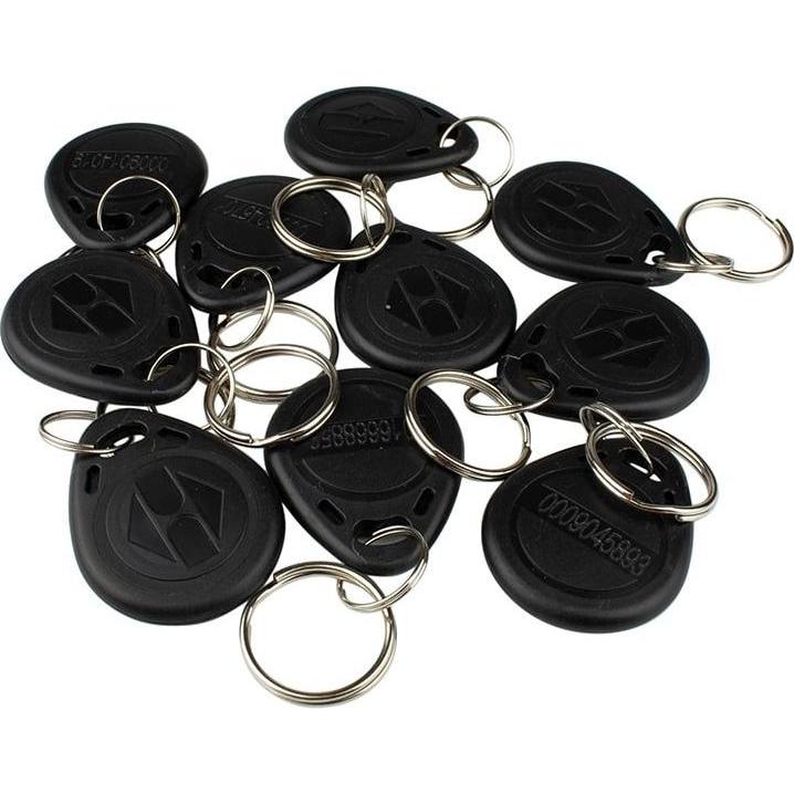 JTI, Zutrittskontrolle, 10 x 125 kHz RFID-Smart-Tag - Schwarz (Schlüsselkarte)