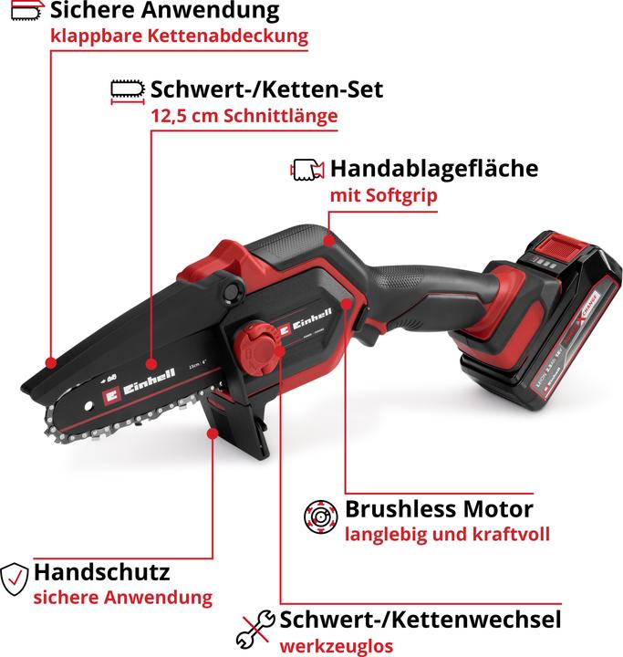 Produktbild Einhell Akku-Astkettens?ge GE-PS 18/15 Li Bag Kit (Akku Kettensäge)