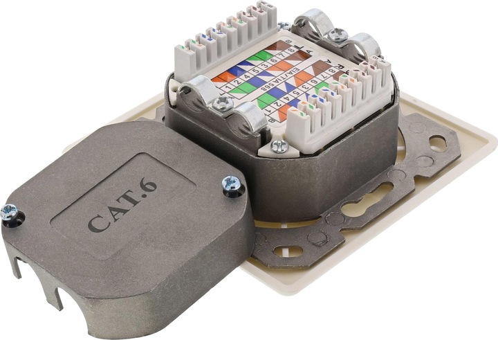 Produktbild InLine Cat. 6 Aufputz Anschlussdose 2x RJ45 Buchse waagerecht