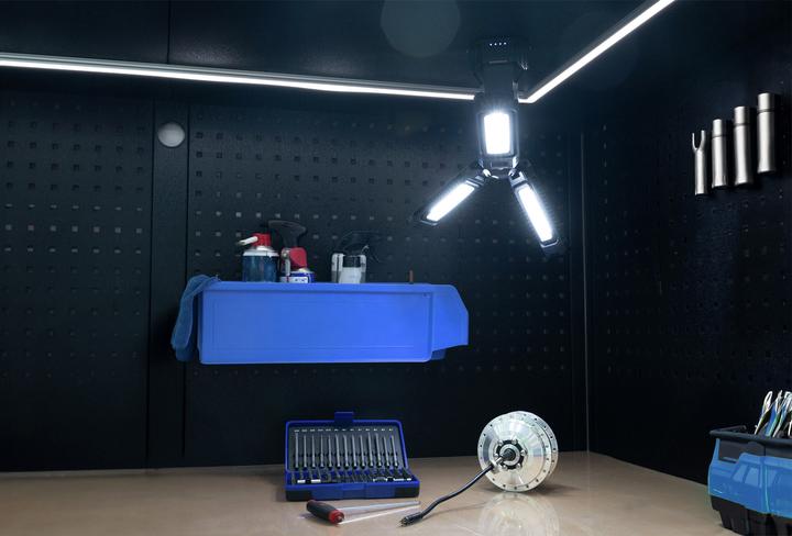 Produktbild Ansmann Arbeitsleuchte Triohead 7000R inkl. Tripod wiederaufladbar (7000 lm)