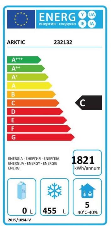 Energy Label Hendi Freezer Profi Line (Stand-alone)