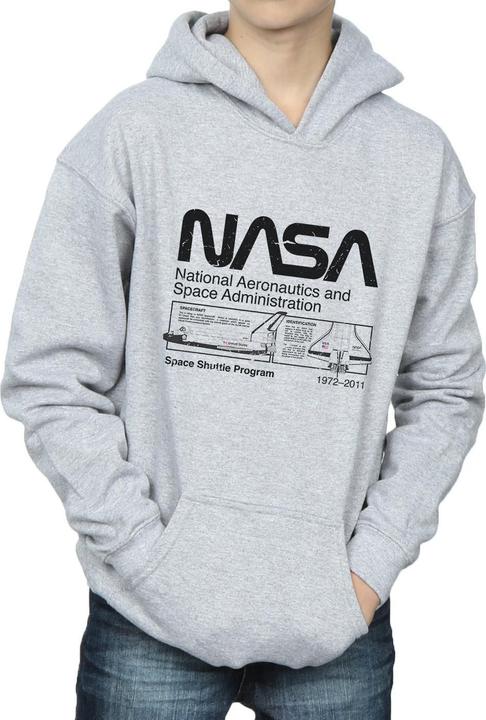 Immagine prodotto Nasa Felpa con Cappuccio Navetta Spaziale Ragazzi (128)