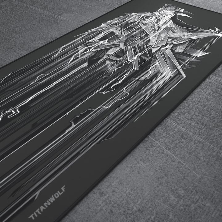 Actual product image Titanwolf Gaming mouse pad, 900 x 400mm XXL mouse mat, improves precision & speed, black (Wide)