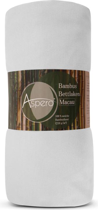 Actual product image Aspero 2 x Bamboo fitted sheet Macau (90-100 x 200 x 30 cm)