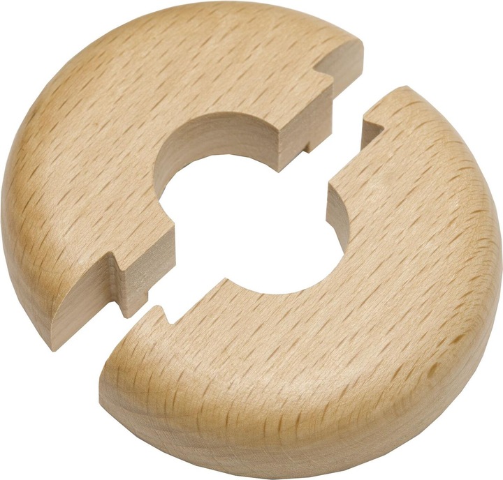 Actual product image Haro Radiator rosette single Cover rosette for pipe ø 3/8" solid wood beech