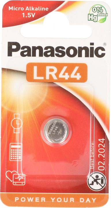 Panasonic Micro alcalina LR44 (1 pz., LR44, 105 mAh)