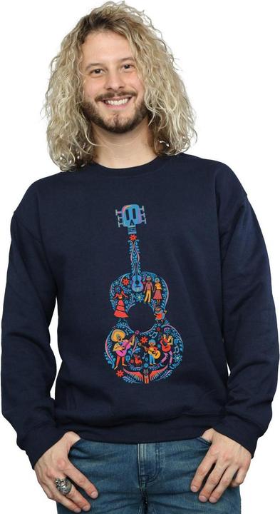 Actual product image Disney Mens Coco Guitar Pattern Sweatshirt (XXL)