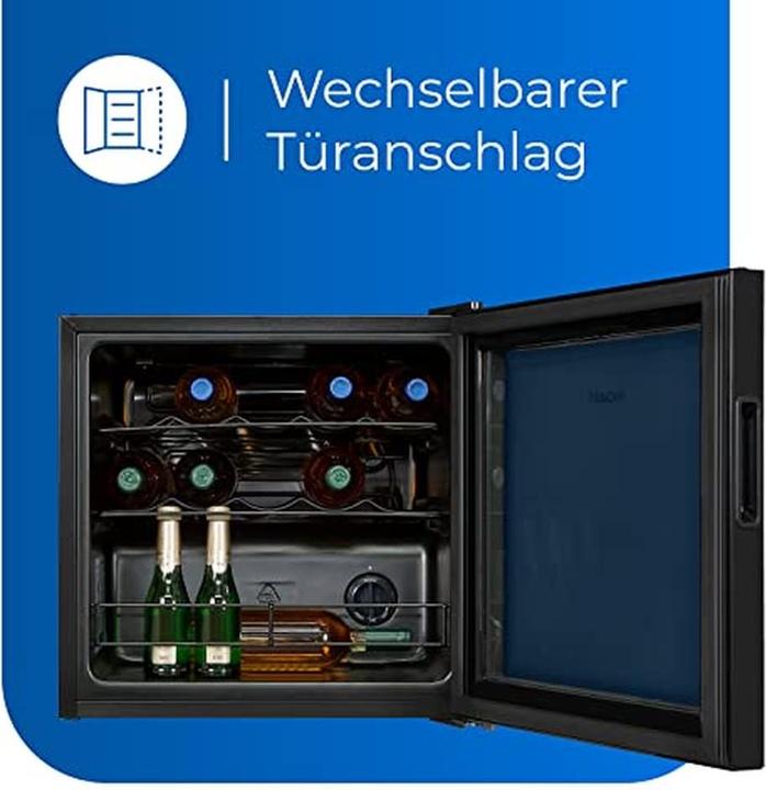 Actual product image Exquisit WS1-12-GTE-030G black, wine cooler (free-standing unit)