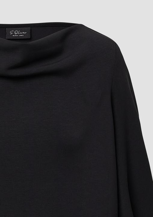 Produktbild s.Oliver Sweatshirt Weiches Sweatshirt aus Scuba mit Wasserfall-Ausschnitt (48)