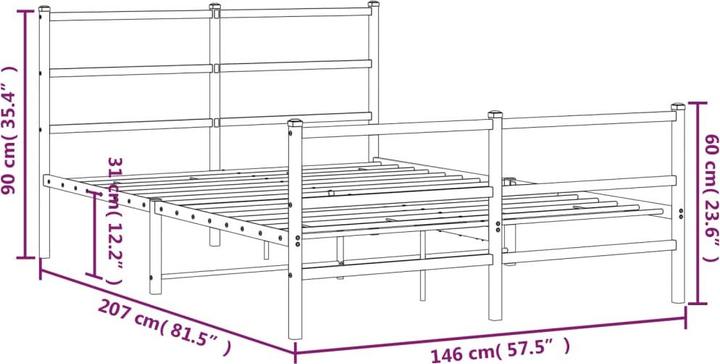 Image du produit vidaXL Bettgestell (140 x 200 cm)