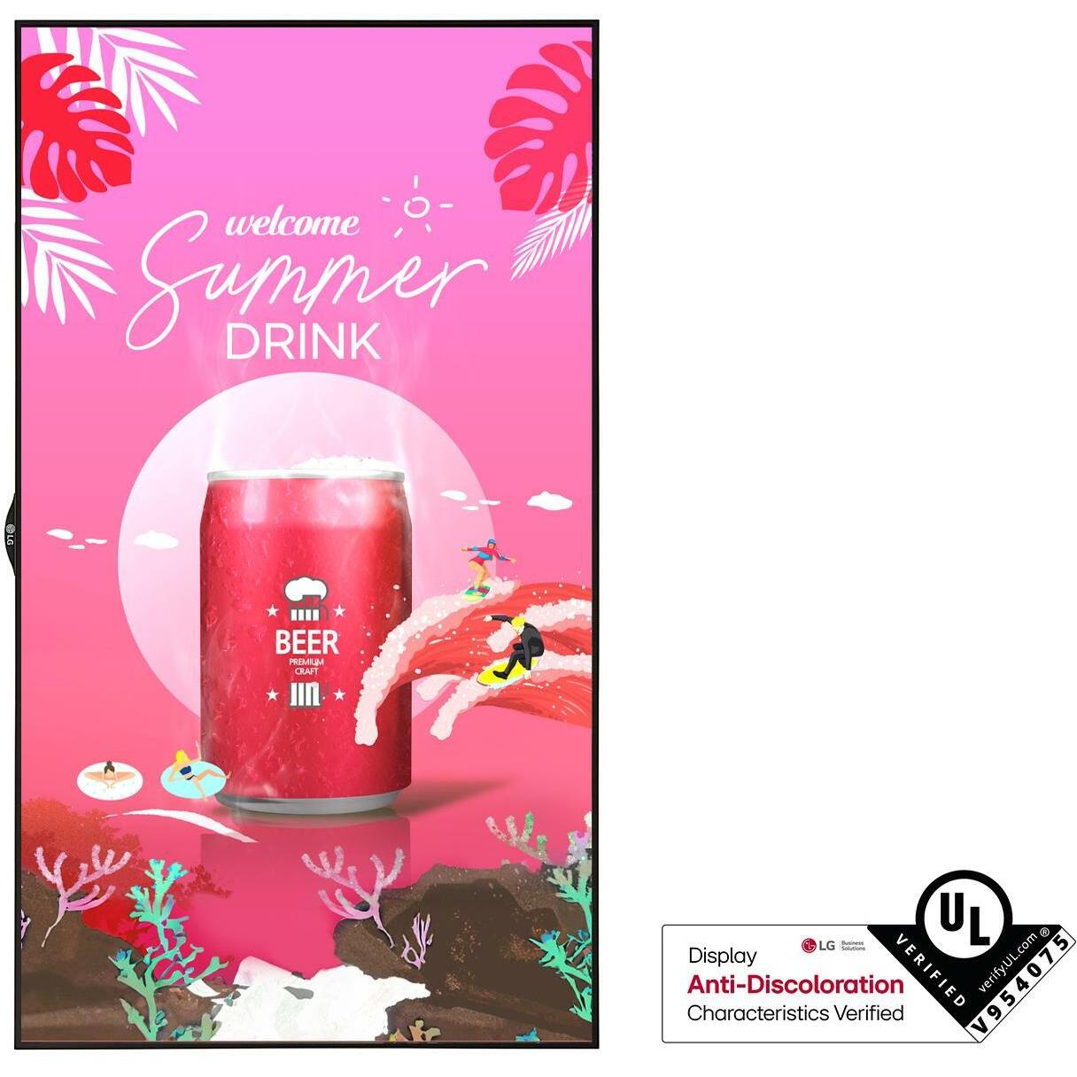 LG Prof. Display 55XS4P (1920 x 1080 Pixel, 55"), Digital Signage, Schwarz