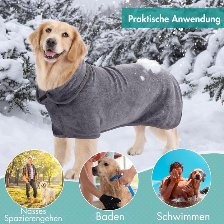 Image du produit Suba Peignoir absorbant pour chien – Taille L (L, Peignoir pour chien)