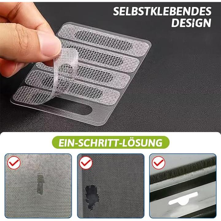 Produktbild Werkstein Selbstklebende Moskito Netz Reparatur 25er Set 60x15mm, Grau