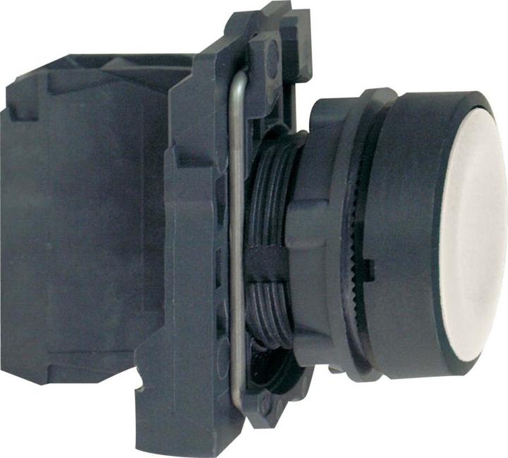 Actual product image Schneider Electric Pushbutton, white, flat, complete unit XB5AA15