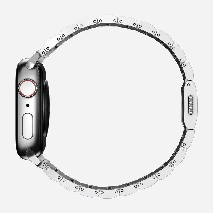Image du produit Nomad Bande en acier inoxydable -terÃƒ¤sranneke, Apple Watch 41 / 40 /, hopea (41 mm, Acier inoxydable)