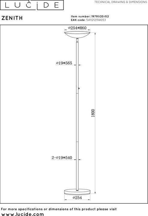 Actual product image Lucide Zenith (2200 lm)