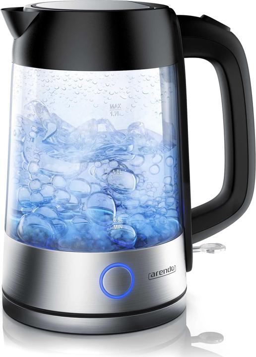 Arendo Edelstahl Glas Wasserkocher (1.70 l)