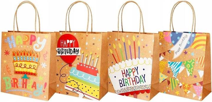 Produktbild Incood Geschenktüte aus Kraftpapier, 26 x 32 cm, mit gemischtem Glitzer (Geschenktüte, 1 x)