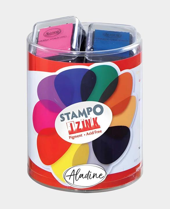 Actual product image Aladine Stamp pad set Izink Prisma, basic colours, 10 pcs.