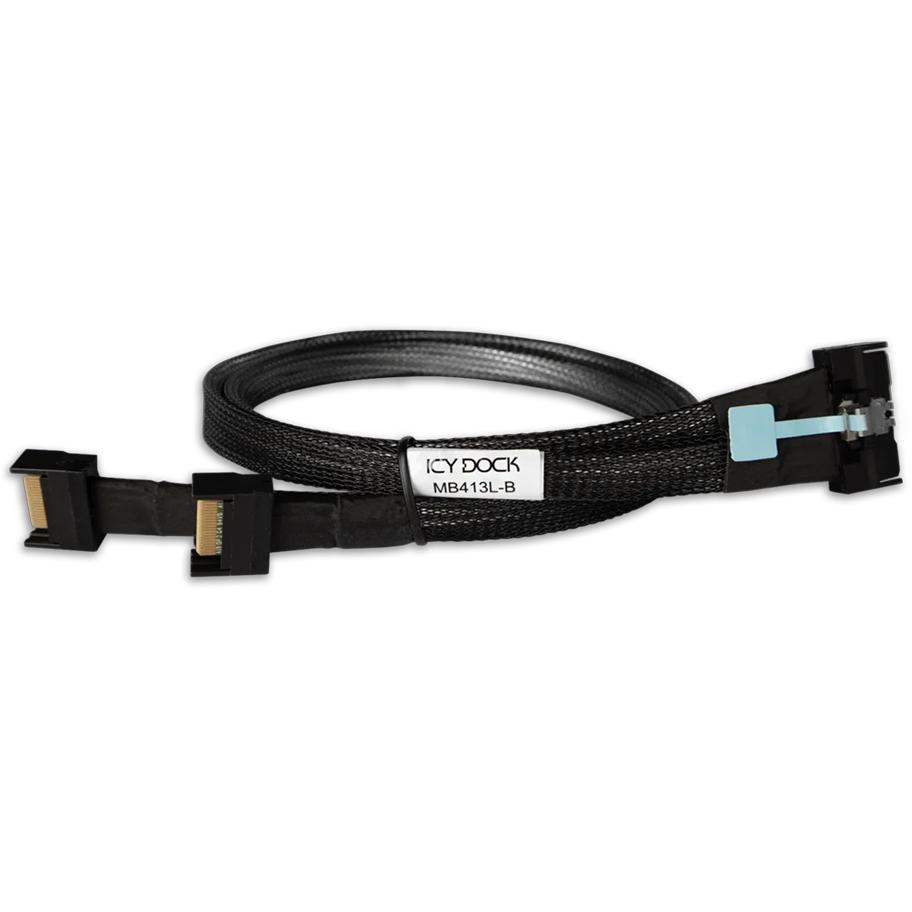 Icydock ICY DOCK Kabel MCIO 8i-> 2x MCIO 4 MCIO SSF-TA-1016,schwarz,0,5m, Cavo interno (PC)