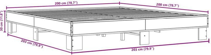 Actual product image vidaXL Bettgestell (200 x 200 cm)