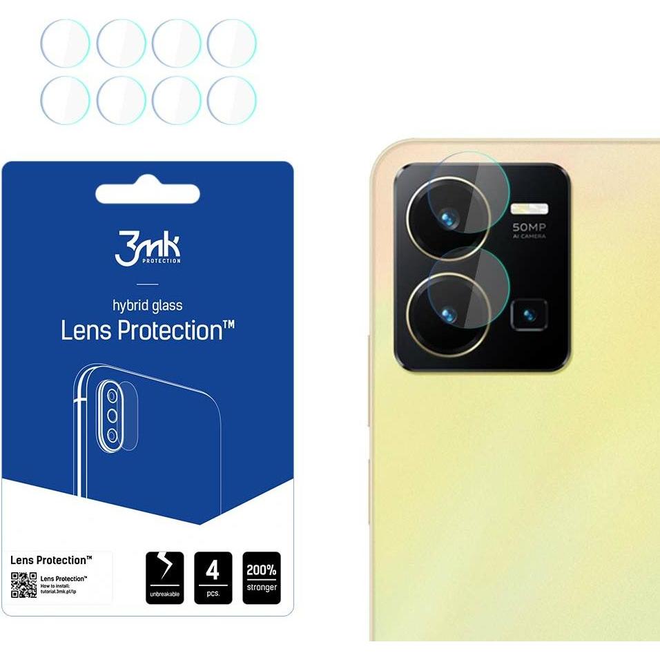 3MK Kamera-Schutzglas, Kameraglas (1 Stück, Vivo Y3), Smartphone Schutzfolie, Transparent