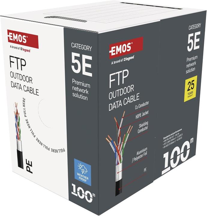 Immagine prodotto Emos FTP CABLE CAT5E PE 100M OUTDOOR (FTP, CAT5e, 100 m)