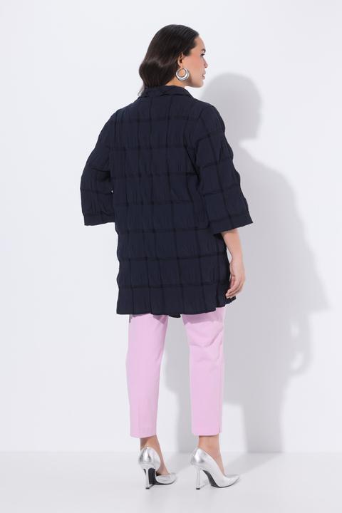 Actual product image Ulla Popken Bubble Textured 3/4 Sleeve Jacket