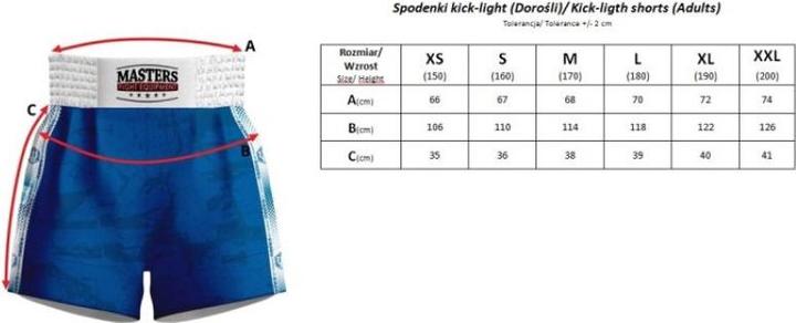 Actual product image Masters Kick Light Training Shorts (WAKO APPROVED)