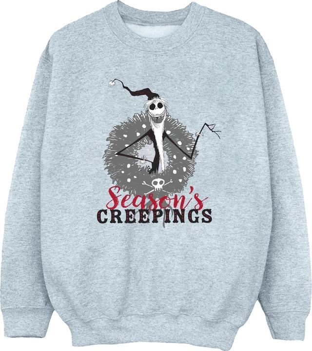 Actual product image Disney Mens The Nightmare Before Christmas Seasons Creepings Wreath Sweatshirt (S)