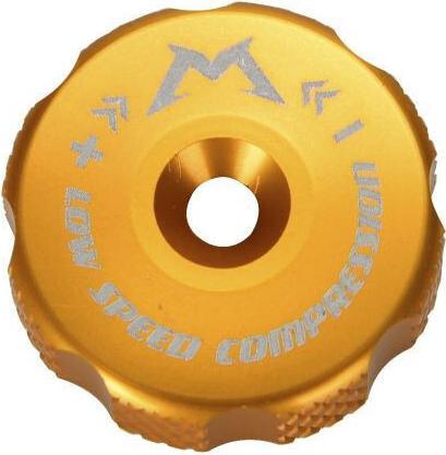 Actual product image Fox Knob: Bomber CR, Comp. Adj. Gold Ano