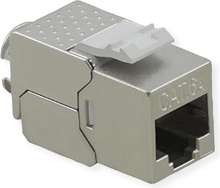 Actual product image Value Cat.6A (Class EA) Keystone, RJ-45, shielded, tool-free, SuperSLIM (Keystone module)