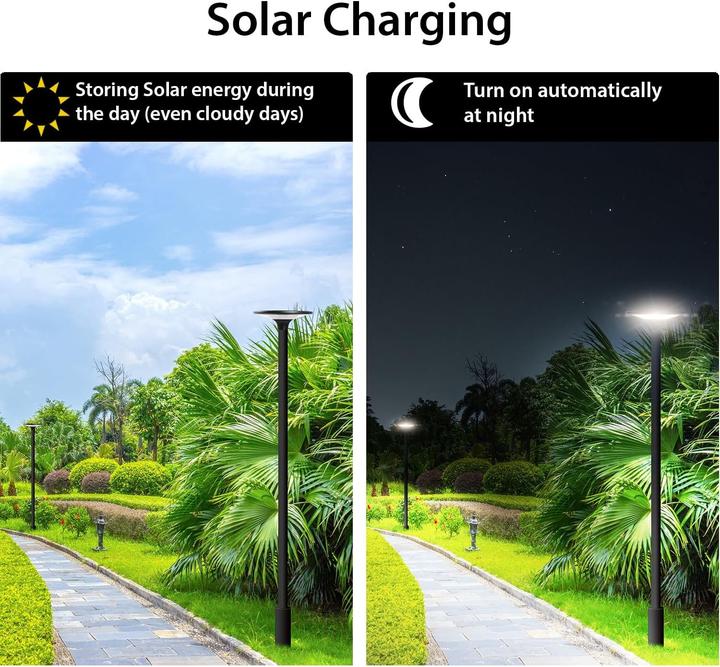 Produktbild Velamp Solarlaterne LED 2300 Lumen IP65 für Aussenbeleuchtung (2300 lm, IP65)