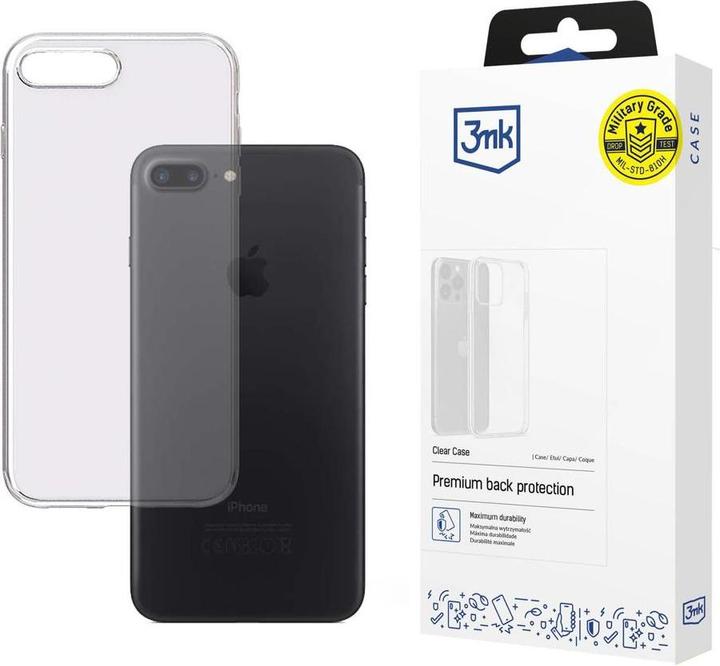 Produktbild 3MK Clear Case Back cover, Apple, iPhone 7 Plus/8 Plus, TPU, Transparent (Apple iPhone 7 Plus)