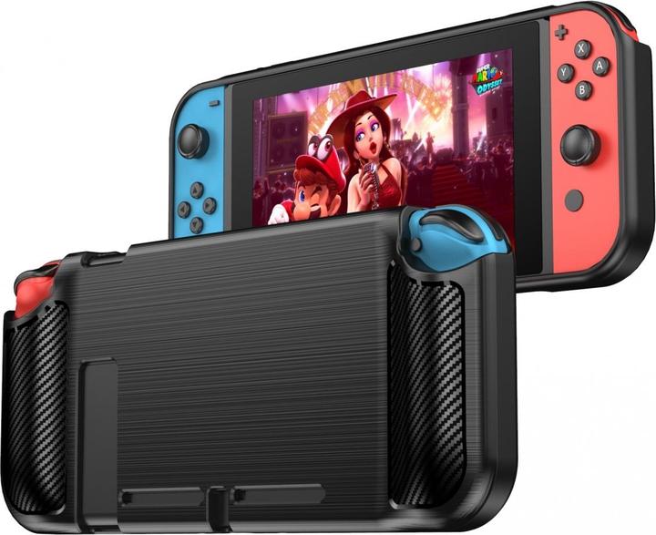 Produktbild Screenguard Nintendo Switch Hülle Carbon Brushed Soft TPU (Switch)