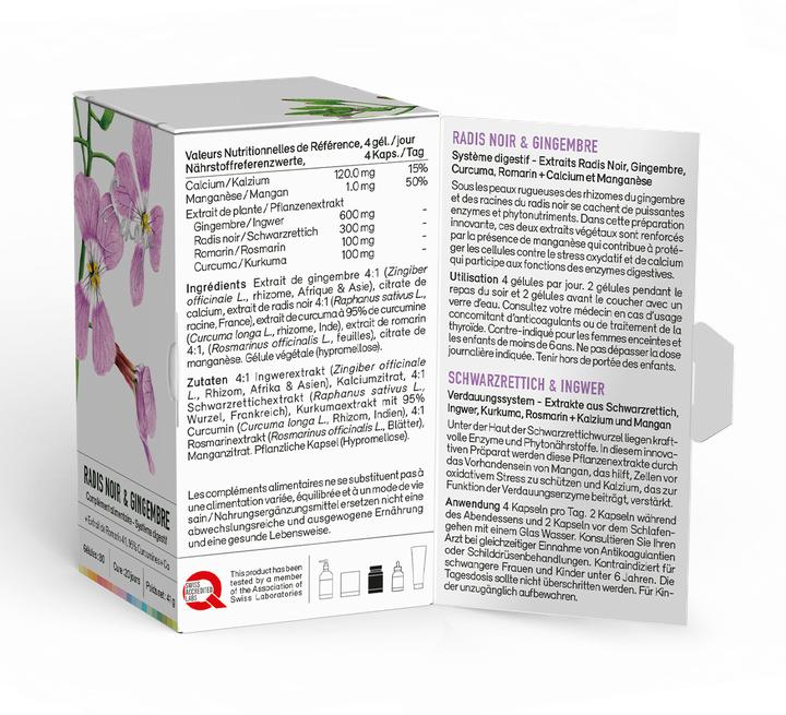 Immagine prodotto Sekoya Ravanello nero e zenzero | Disintossicazione del fegato (80 pz., Pillole)