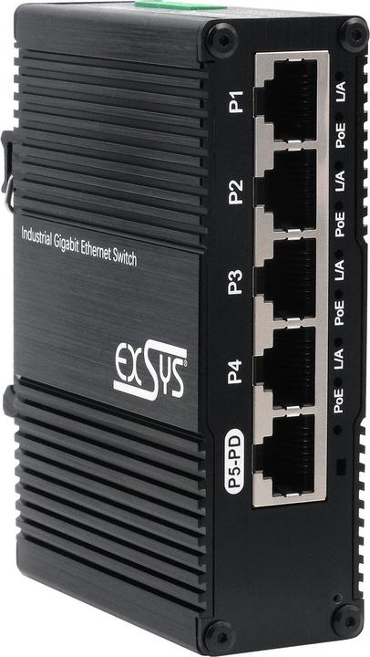 Immagine prodotto Exsys Industrial PoE Pass-Through Switch 5x 1 Gbit/s (5 porte)