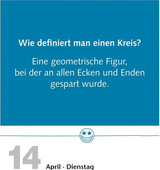 Actual product image Harenberg Beste Witze Tagesabreisskalender 2026 (Hardcover, German)
