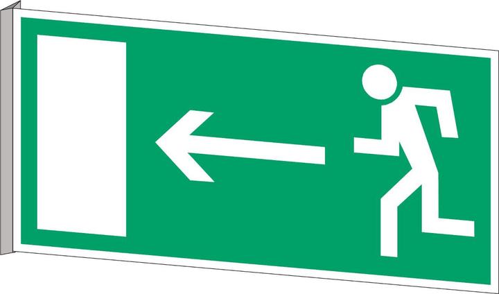 Produktbild Brady BI 358-400X200-B0455, Fahnen- und Winkelschilder - Notausgang