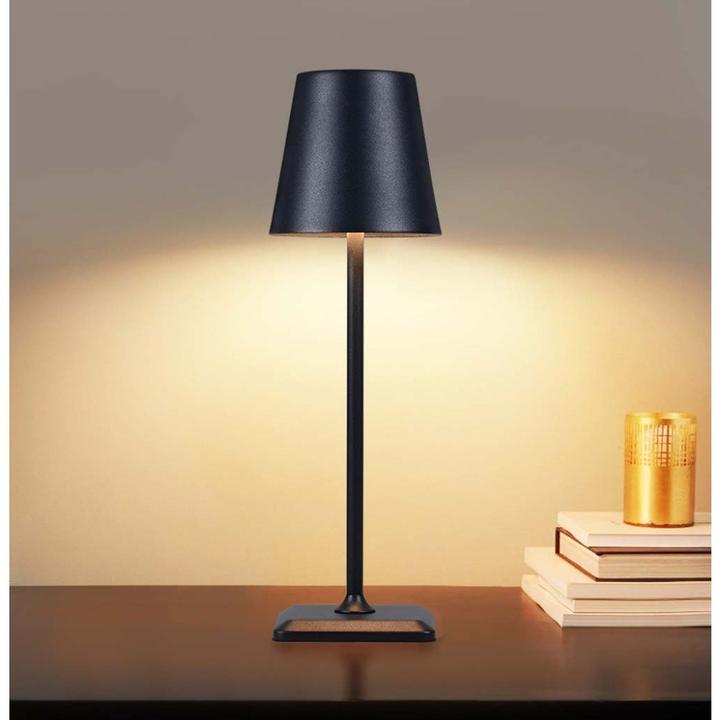 Actual product image Techly Cordless LED table lamp Touch Black (320 lm)