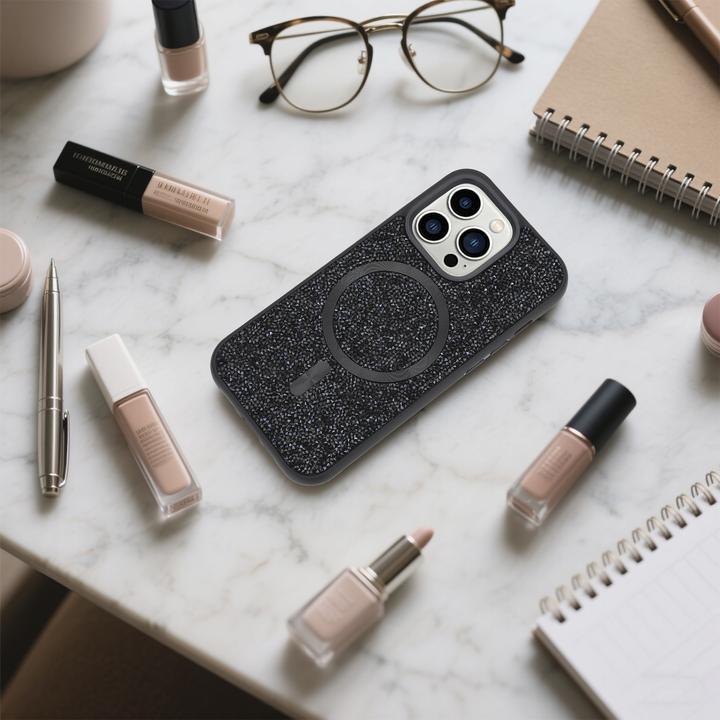 Produktbild Cadorabo iPhone 14 PRO MAX Hülle kompatibel mit MagSafe Glitzer Case (Apple iPhone 14 Pro Max)