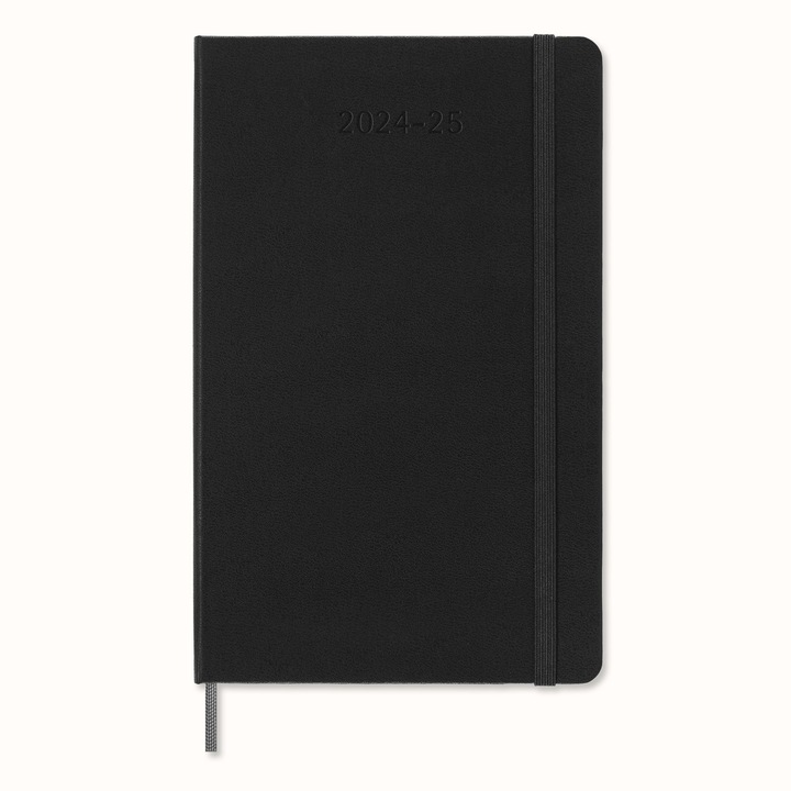 Productafbeelding Moleskine 18 maanden dagelijkse notitiekalender 2024/2025, L/A5, Harde kaft, Zwart (A5, Engels)