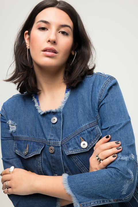 Actual product image Studio Untold Distressed Denim Jacket (54)