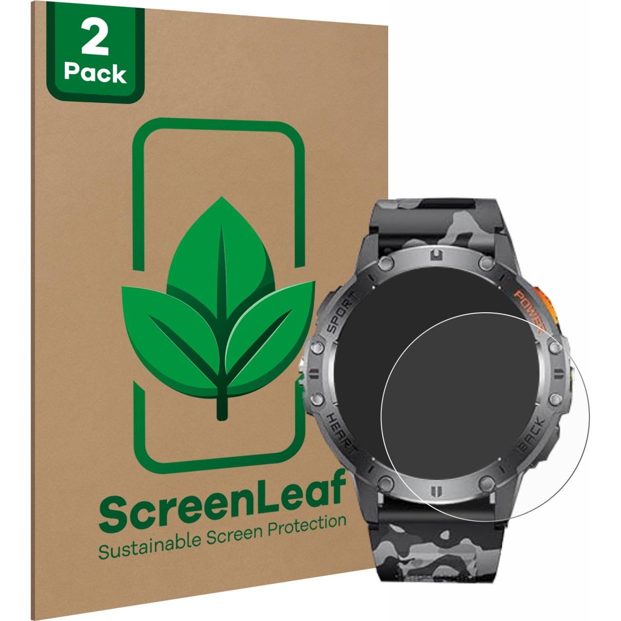 Thumbnail - ScreenLeaf Schutzfolie nachhaltiger Displayschutz Displayschutzfolie Folie Klar Transparent, Smartwatch Schutzfolie, Tra...