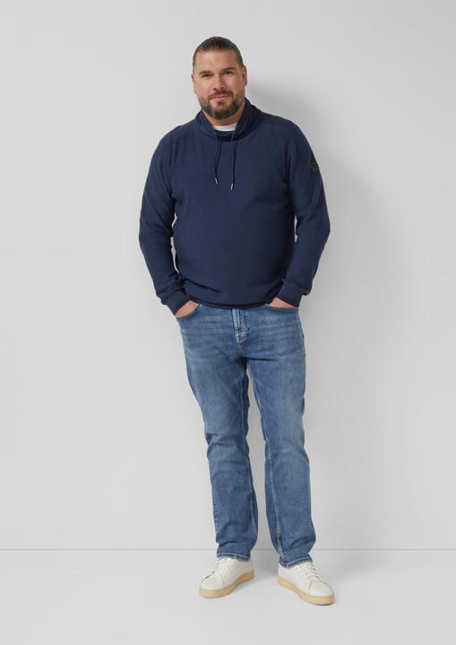 Produktbild s.Oliver Strickpullover Leichter Pullover mit Snood-Kragen und Logo-Detail (4XL)