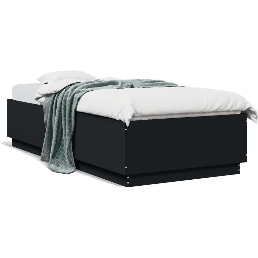 VidaXL, Bett, Bettgestell mit LED (90 x 200 cm)